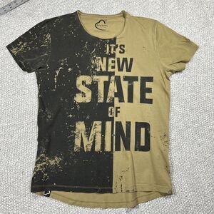 Being Human Men's Medium Shirt Green Olive Shirt Sleeve Shirt Arm Patch